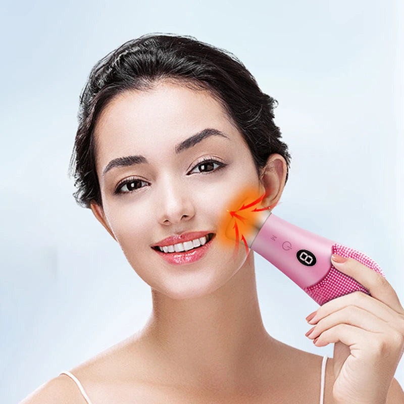 9 Gear Electric Ultrasonic Skin Sonic Scrubber Facial Brush Cleaner High Frequency Vibration Face Silicone Rechargeable