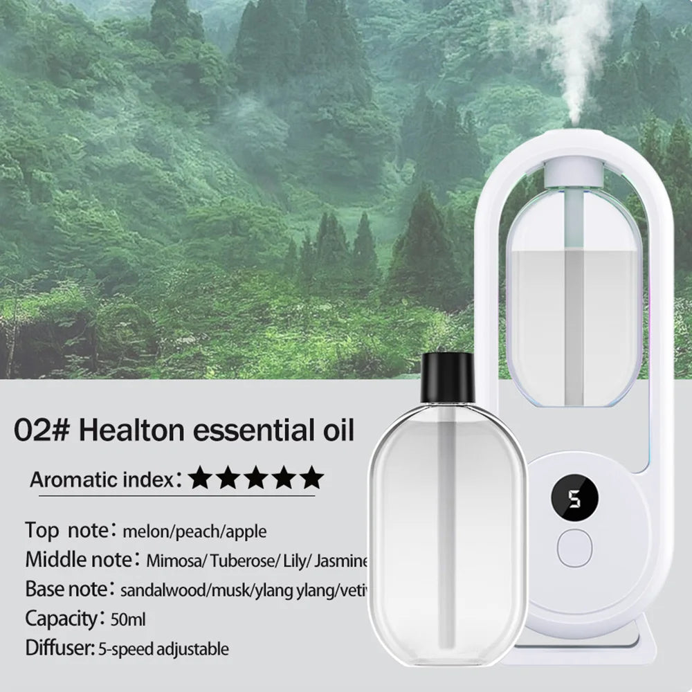 Rechargeable Portable Aroma Diffuser – Essential Oil Aromatherapy Machine with Timed Air Freshener Modes
