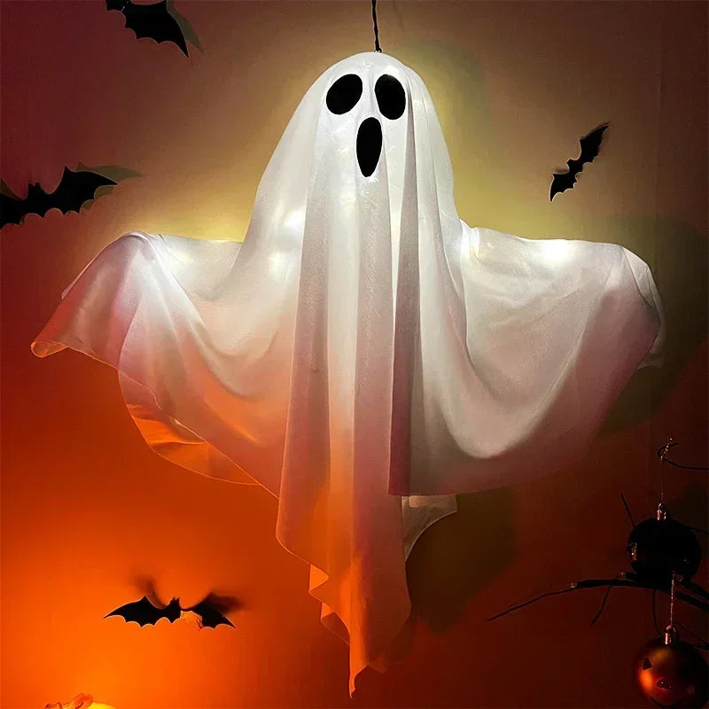 Halloween Hanging Ghost Decoration – Light-Up Flying Ghost for Indoor & Outdoor Halloween Parties