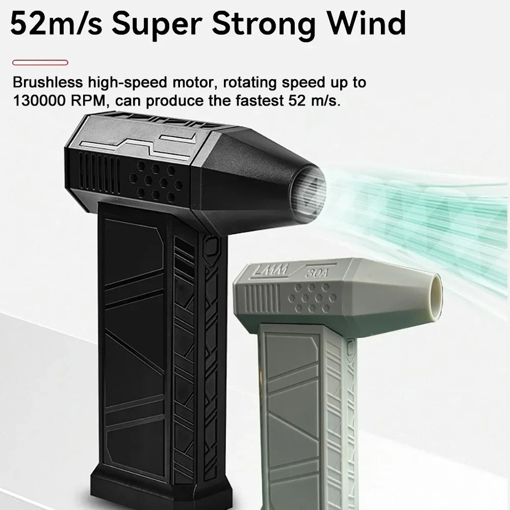 7.4V 130000RPM Brushless Mini Turbo Jet Fan – 4000mAh Rechargeable Air Blower