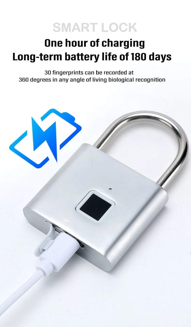 Keyless Smart Fingerprint Padlock – Secure, Modern, and Effortless Access