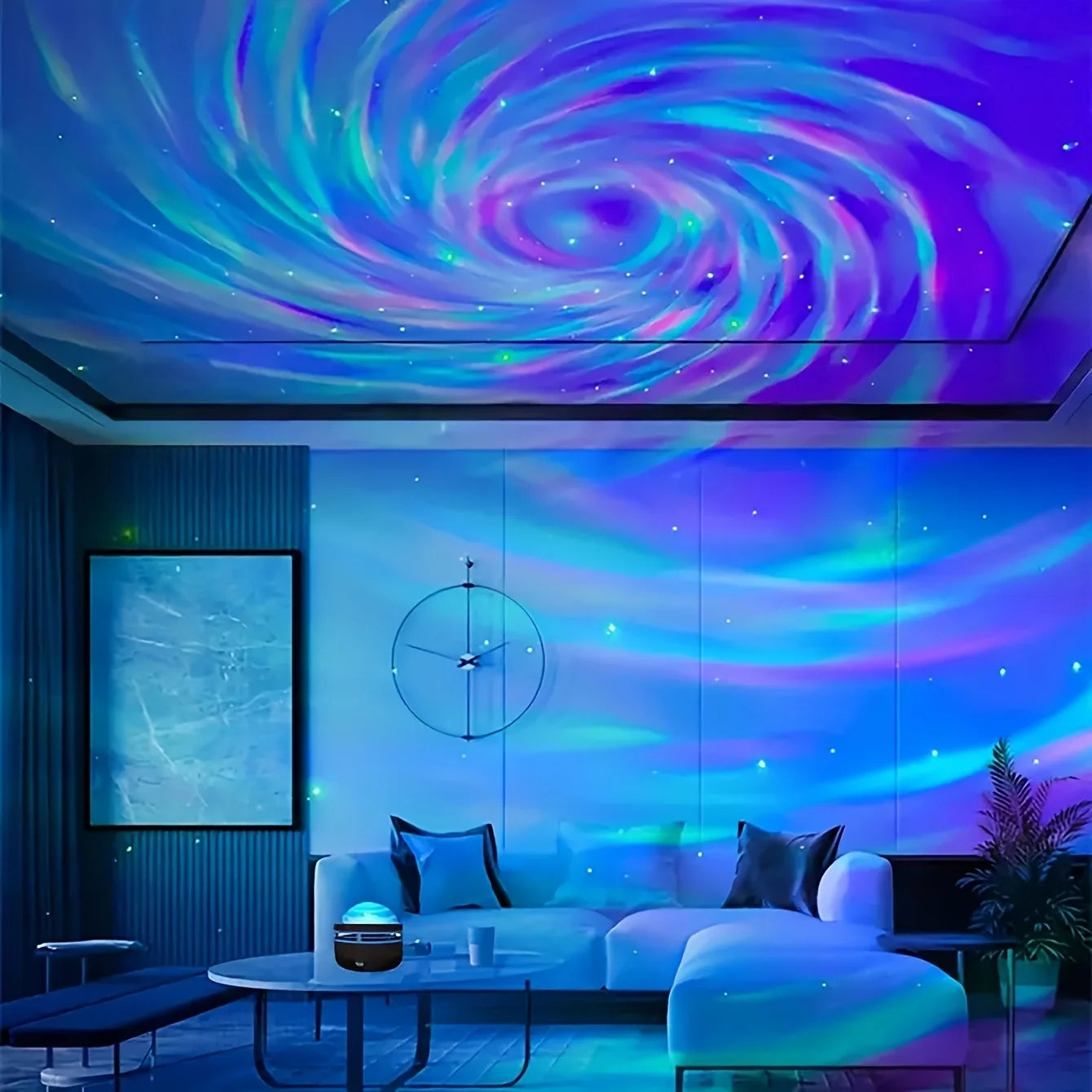 LED Galaxy Night Light Projector – Starry Sky Lamp with Remote Control and 7 Lighting Modes