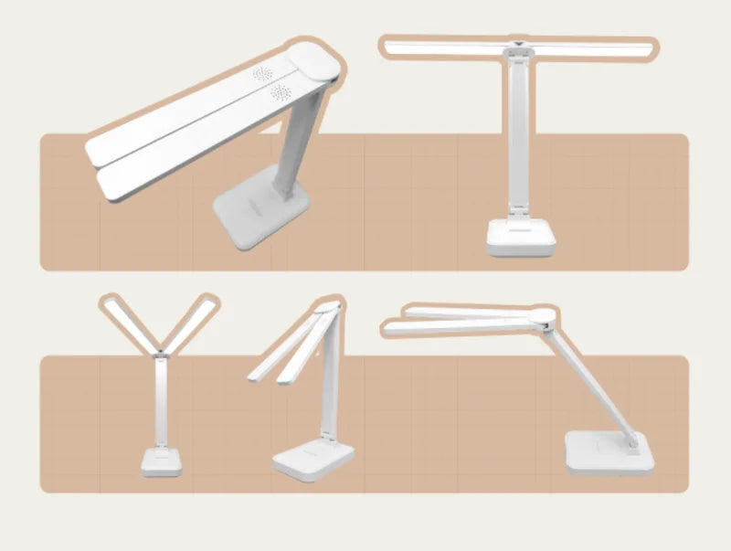 LED Desk Lamp 3 Levels Dimmable Touch Night Light USB Rechargeable Eye Protection Foldable Table Lamp