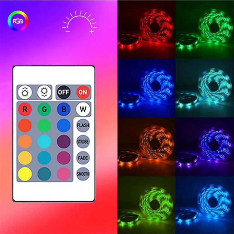RGB LED Strip Lights – Flexible Room Lighting with App and Remote Control