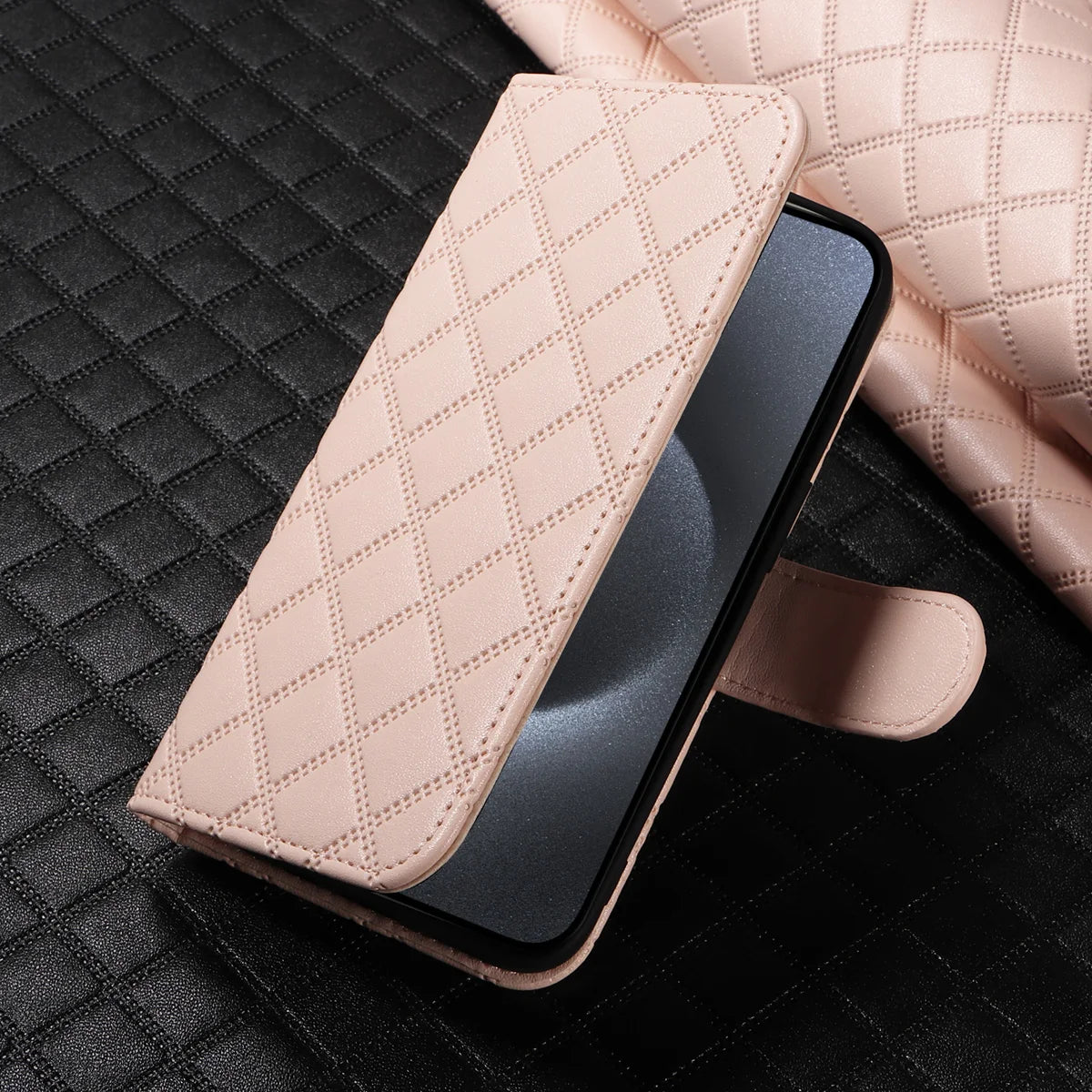 PU Leather Plaid Wallet Case for Samsung Galaxy