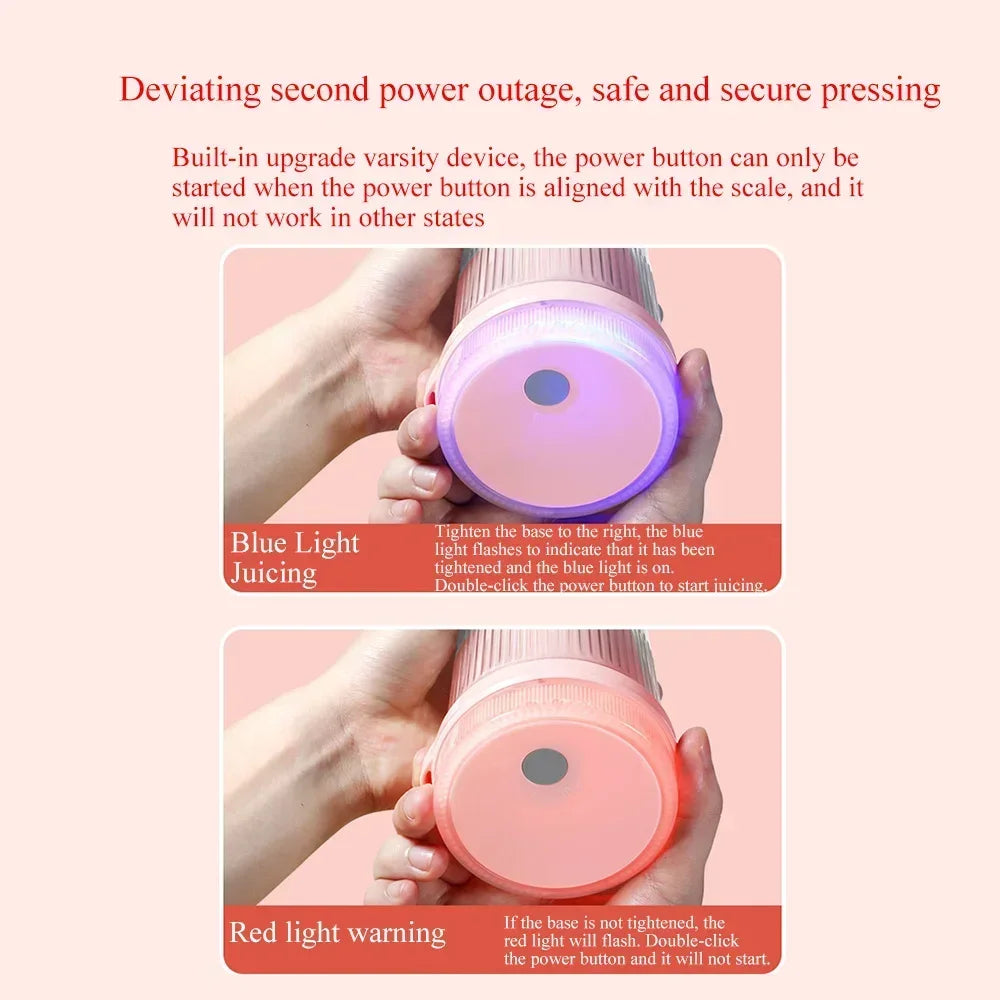 420ml Personal Portable Blender – USB Rechargeable Smoothie Maker with 6 Blades