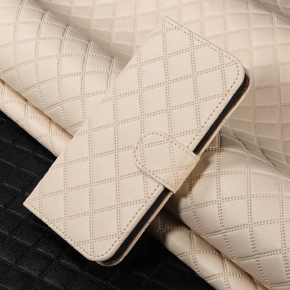 PU Leather Plaid Wallet Case for Samsung Galaxy