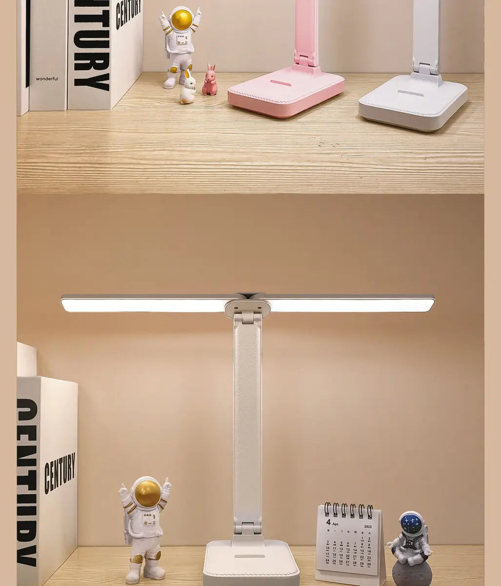 LED Desk Lamp 3 Levels Dimmable Touch Night Light USB Rechargeable Eye Protection Foldable Table Lamp