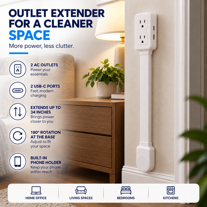 FlexCharge 180° Outlet Extender
