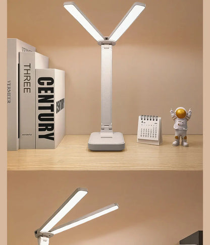 LED Desk Lamp 3 Levels Dimmable Touch Night Light USB Rechargeable Eye Protection Foldable Table Lamp