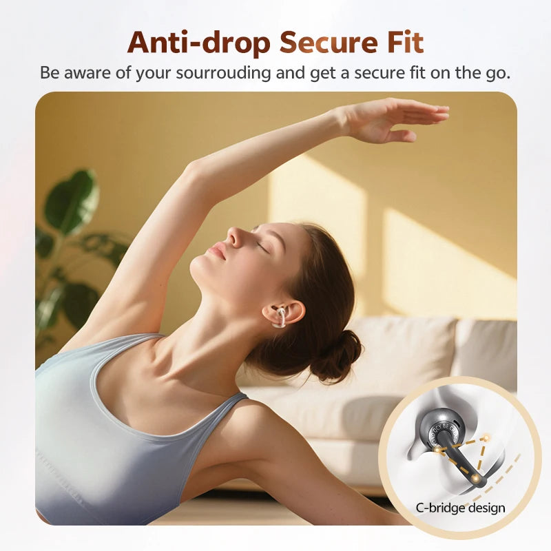 QCY Crossky C50 Open Ear Wireless Earbuds – Comfort, Clarity & Power