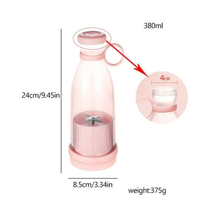 420ml Personal Portable Blender – USB Rechargeable Smoothie Maker with 6 Blades