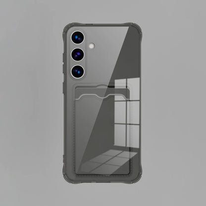 Transparent Card Slot Silicone Case for Samsung Galaxy