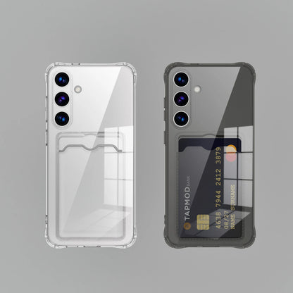 Transparent Card Slot Silicone Case for Samsung Galaxy