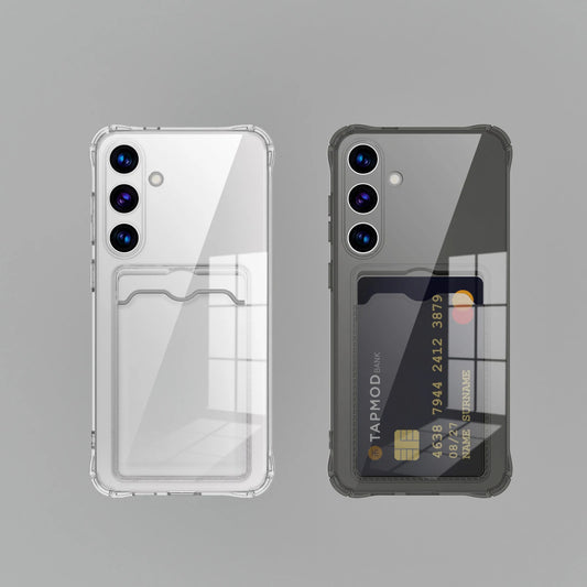 Transparent Card Slot Silicone Case for Samsung Galaxy
