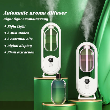 Rechargeable Portable Aroma Diffuser – Essential Oil Aromatherapy Machine with Timed Air Freshener Modes