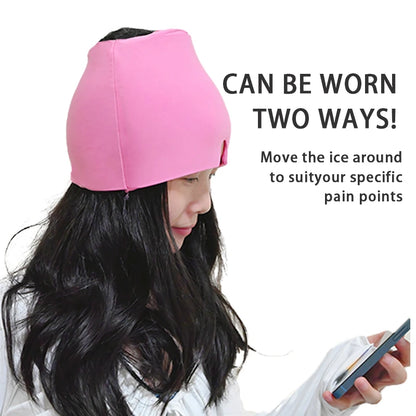Gel Ice HGel Ice Headache & Migraine Relief Hat – Cold & Hot Compress Therapy Capeadache Migraine Relief Hat Cold Compress Therapy Cap Ice Head Wrap Pack Eye Mask For Pressure Relieve Pain Ice Hat