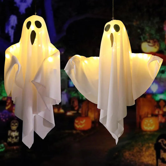 Halloween Hanging Ghost Decoration – Light-Up Flying Ghost for Indoor & Outdoor Halloween Parties