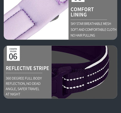 Reflective AirTag Dog Collar – Adjustable Heavy-Duty Collar with Built-In AirTag Holder