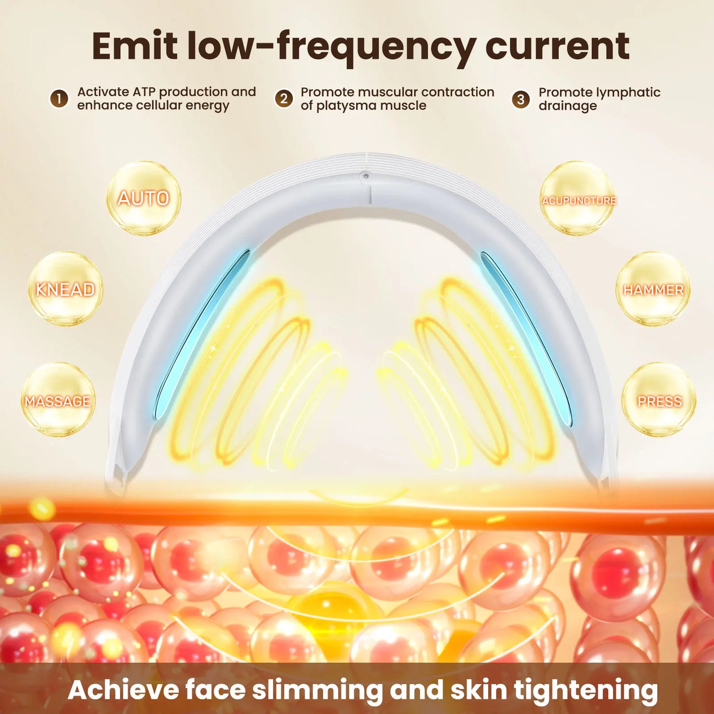 Electric V Face Lifting Beauty Device – EMS Microcurrent Facial Massager