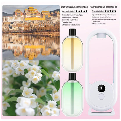 Rechargeable Portable Aroma Diffuser – Essential Oil Aromatherapy Machine with Timed Air Freshener Modes