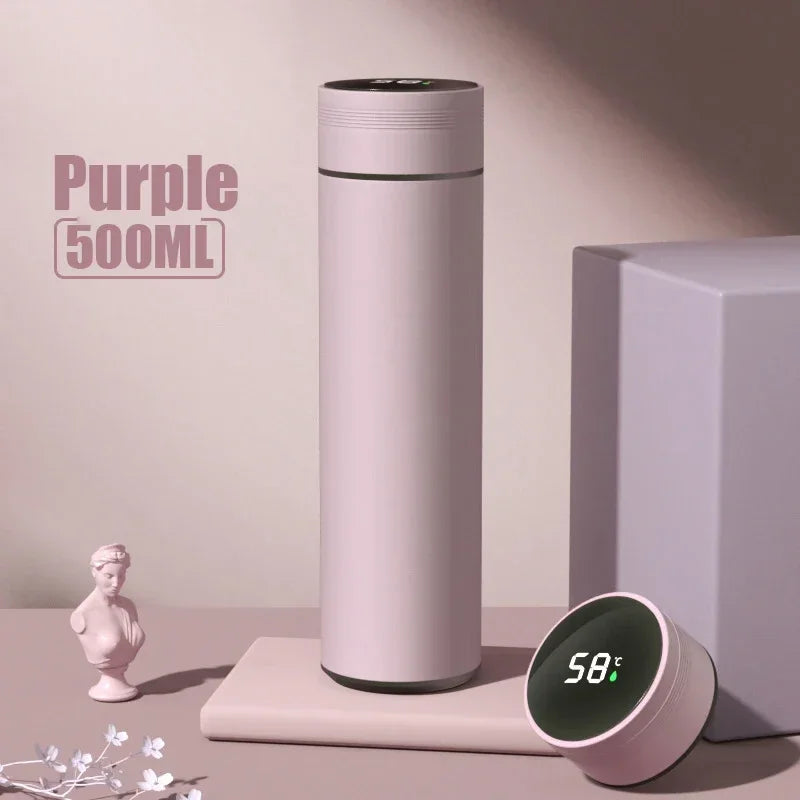 500ml Temperature Display Thermos Cup – Stainless Steel Vacuum Insulated Bottle