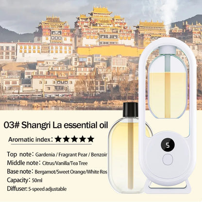 Rechargeable Portable Aroma Diffuser – Essential Oil Aromatherapy Machine with Timed Air Freshener Modes