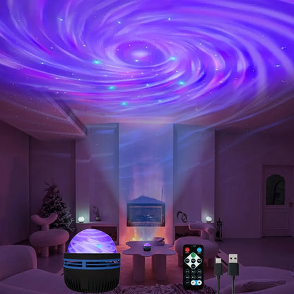 LED Galaxy Night Light Projector – Starry Sky Lamp with Remote Control and 7 Lighting Modes