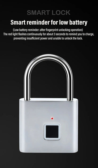 Keyless Smart Fingerprint Padlock – Secure, Modern, and Effortless Access