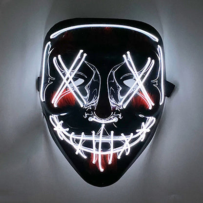 Wireless Scary Glowing Mask – LED Luminous Purge Mask for Halloween and Party Events