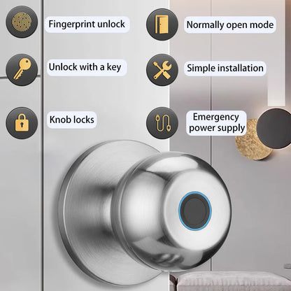 Biometric Fingerprint Smart Door Lock with Tuya App Control