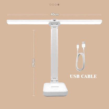LED Desk Lamp 3 Levels Dimmable Touch Night Light USB Rechargeable Eye Protection Foldable Table Lamp