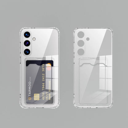 Transparent Card Slot Silicone Case for Samsung Galaxy