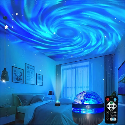 LED Galaxy Night Light Projector – Starry Sky Lamp with Remote Control and 7 Lighting Modes