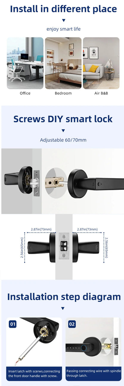 Tuya BLE Fingerprint Smart Door Lock