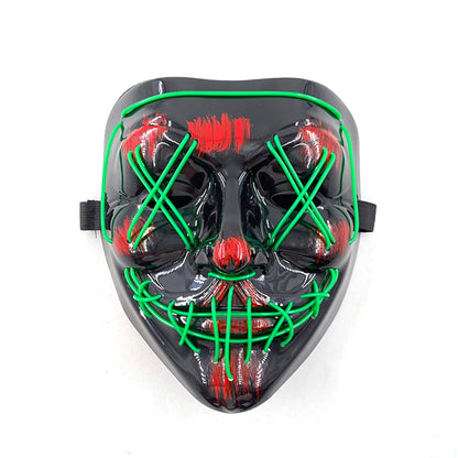 Wireless Scary Glowing Mask – LED Luminous Purge Mask for Halloween and Party Events