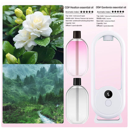 Rechargeable Portable Aroma Diffuser – Essential Oil Aromatherapy Machine with Timed Air Freshener Modes
