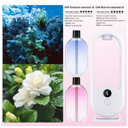 Rechargeable Portable Aroma Diffuser – Essential Oil Aromatherapy Machine with Timed Air Freshener Modes