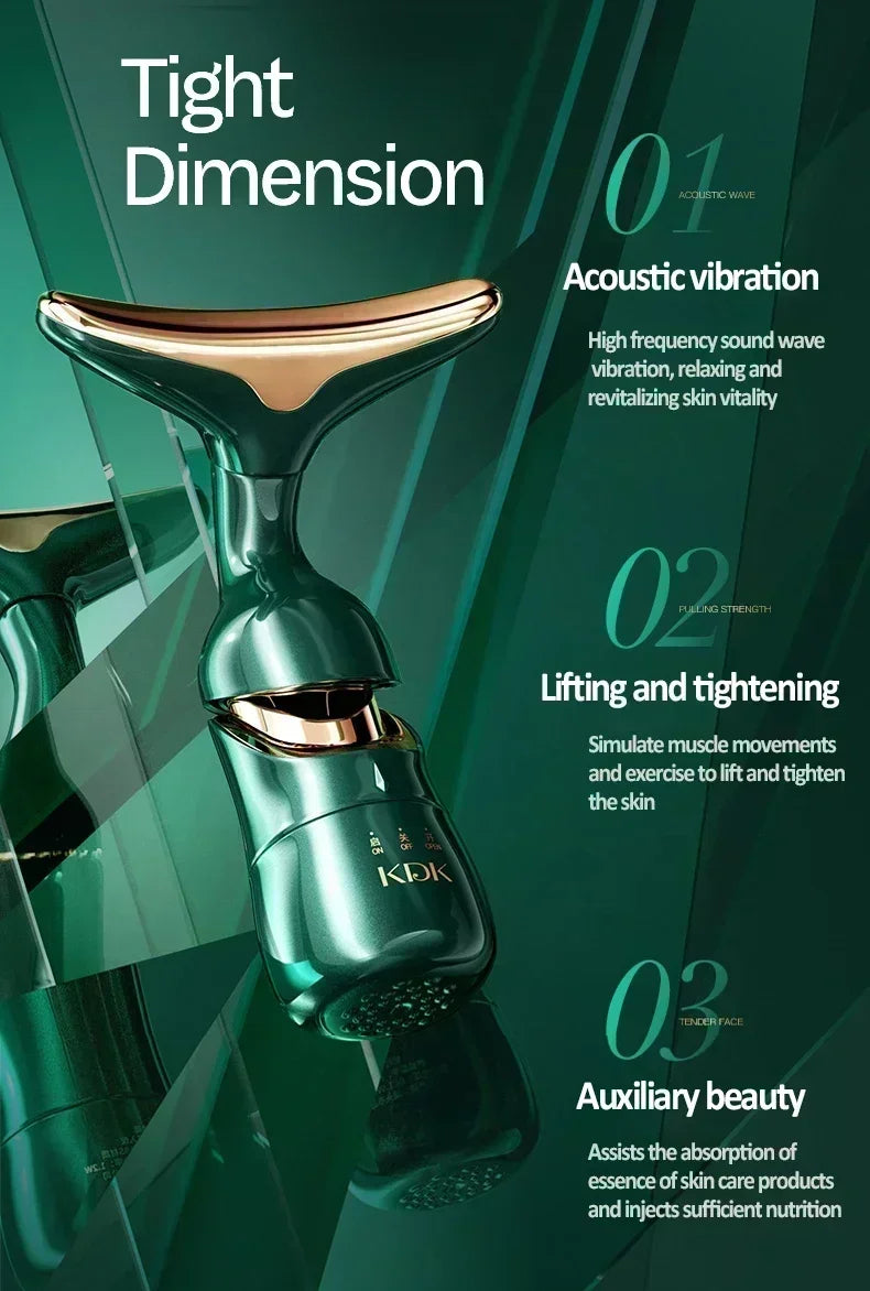 3 in 1 Facial Lifting Device Neck Facial Eye Massager for Anti Aging and Skin Tightening