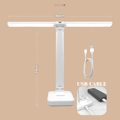 LED Desk Lamp 3 Levels Dimmable Touch Night Light USB Rechargeable Eye Protection Foldable Table Lamp
