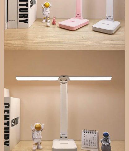 LED Desk Lamp 3 Levels Dimmable Touch Night Light USB Rechargeable Eye Protection Foldable Table Lamp
