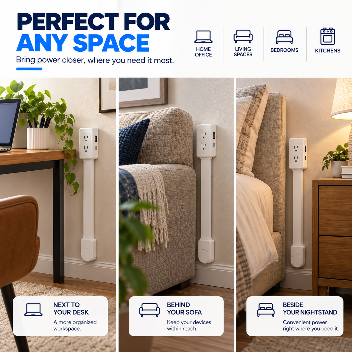 FlexCharge 180° Outlet Extender