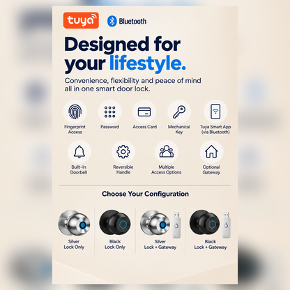 Tuya Biometric Fingerprint Smart Door Lock